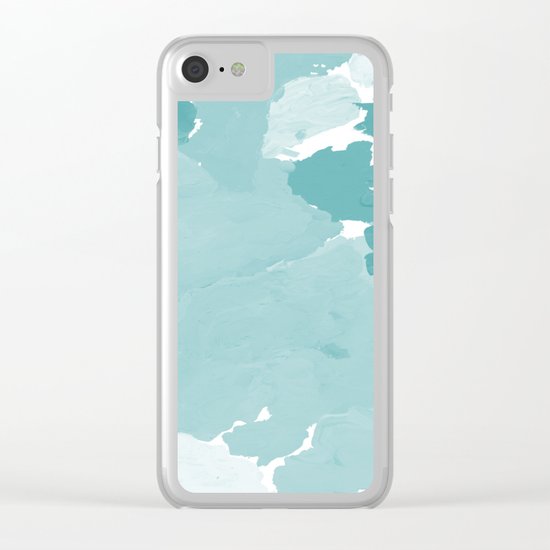Aerin - abstract minimal painting decor for dorm college office gender neutral cool colors Clear iPhone Case
