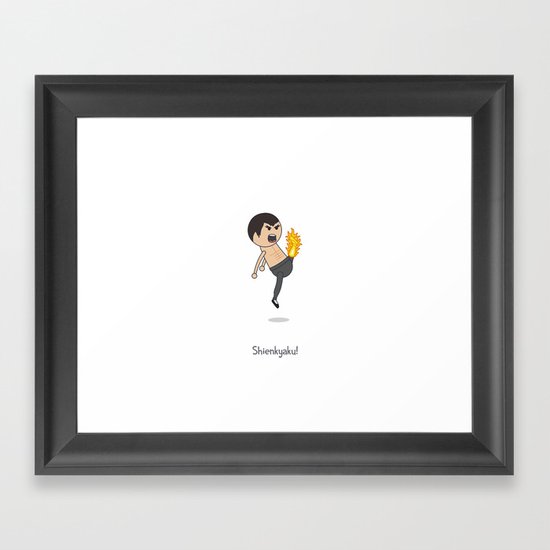 Shienkyaku! Flame Kick! Framed Art Print