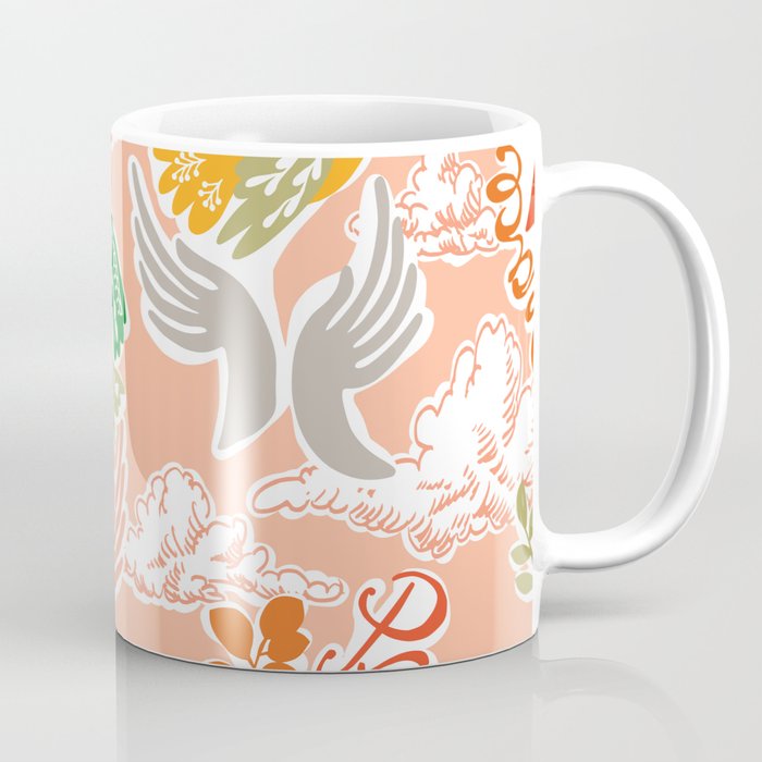 Peace Ukrainian folk art peachy Coffee Mug