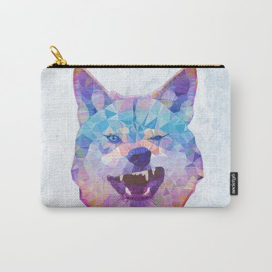 abstract rainbow wolf Carry-All Pouch