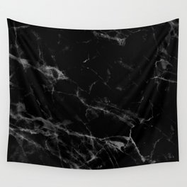 Black Marble Wall Tapestry