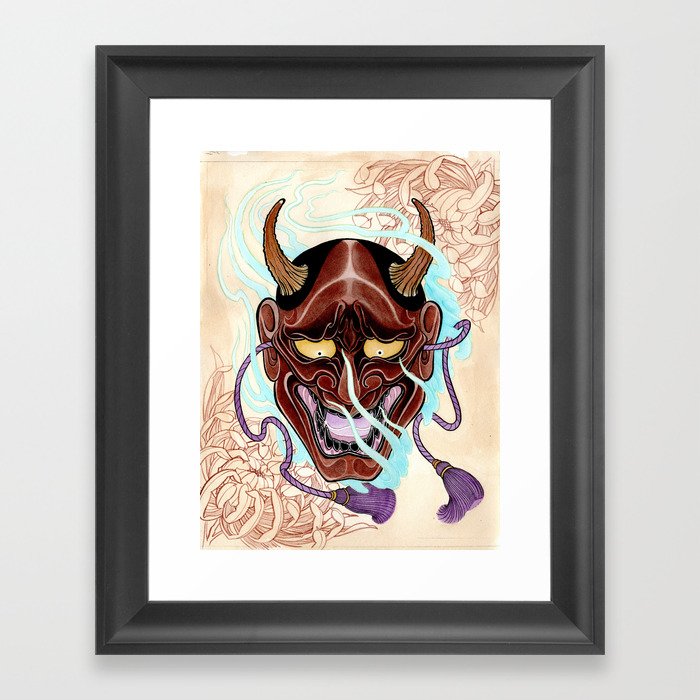 Hanya Mask Framed Art Print