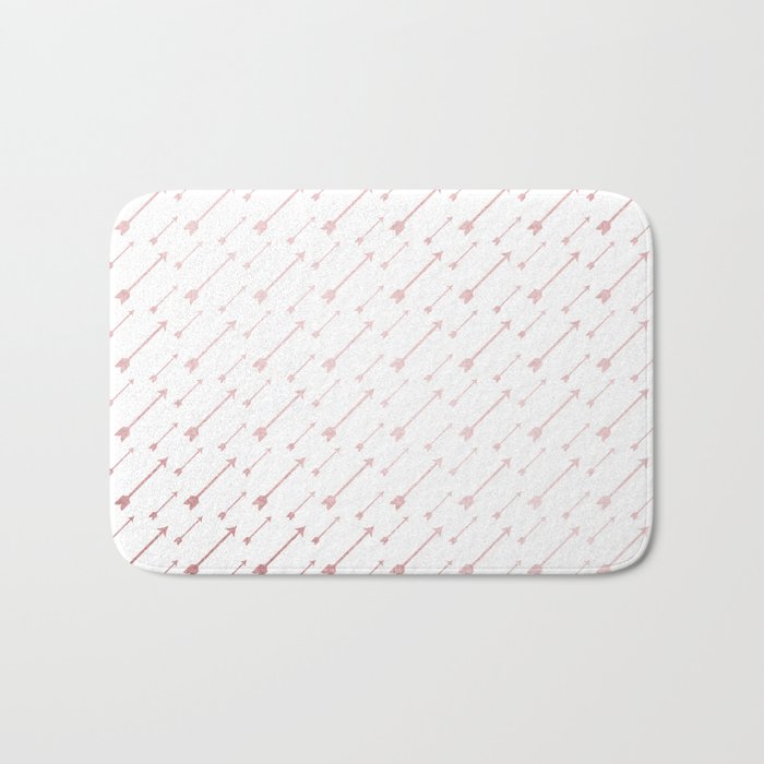 Simply Arrows in Rose Gold Sunset Bath Mat