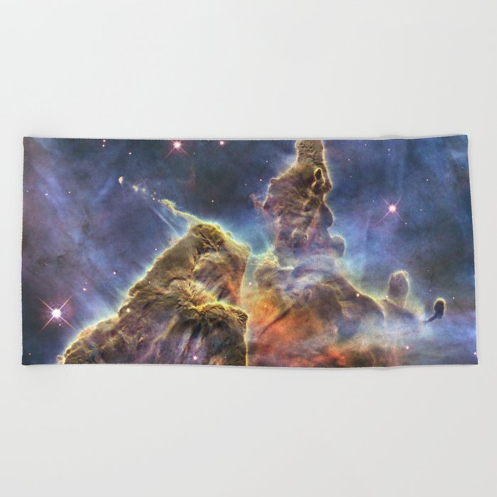 carina carina and her fuzzy psychedelia | space 012 Beach Towel