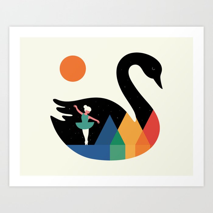 Swan Dance Art Print