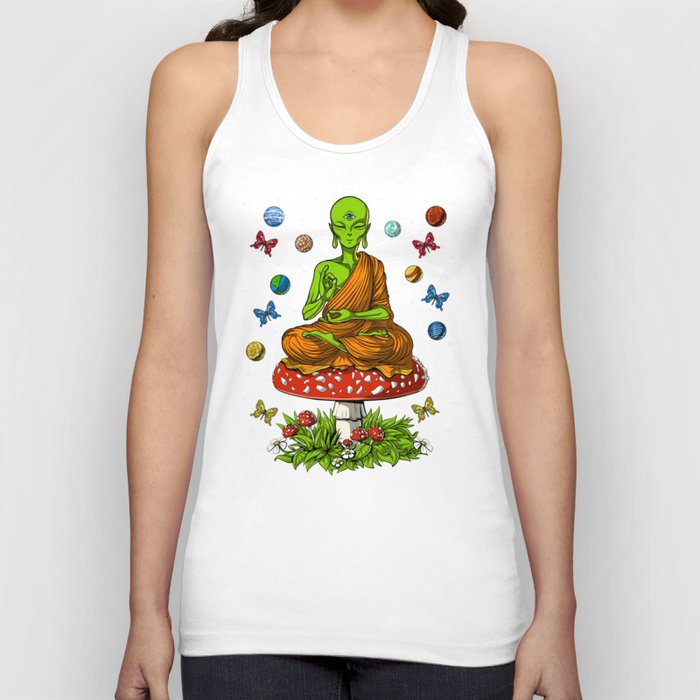 Mushroom Alien Buddha Tank Top