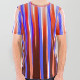Fading Away Red, White, & Blue All Over Graphic Tee