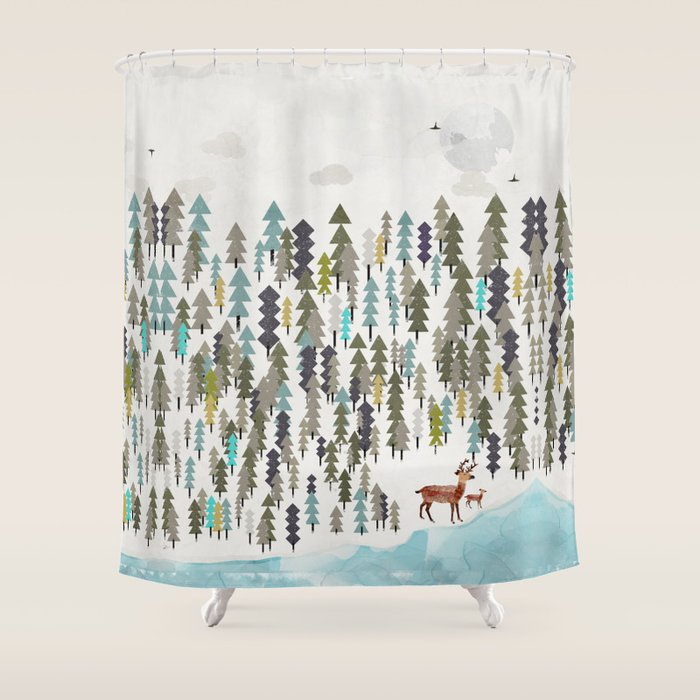 the winter forest Shower Curtain by bri.buckley Society6