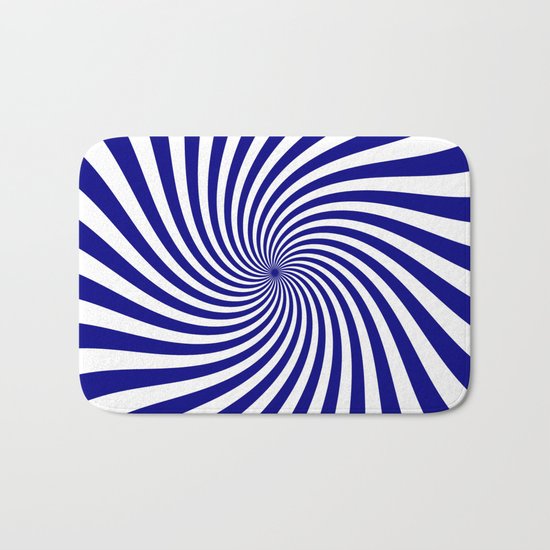 Swirl (Navy Blue/White) Bath Mat