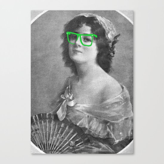 Josephine is a Hipster Canvas Print