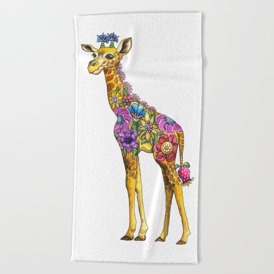 Geraldine the Genuinely Nice Giraffe Beach Towel