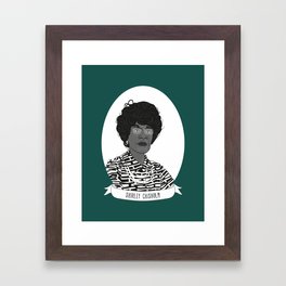 Shirley Chisholm Illustrated Portrait Framed Art Print | People, Illustration, Political, Digital 