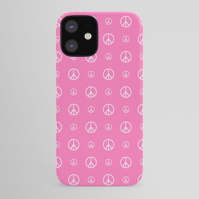Peace and love 5 - pink iPhone Case