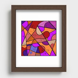 Stained Glass Abstract Gothic 1 Recessed Framed Print