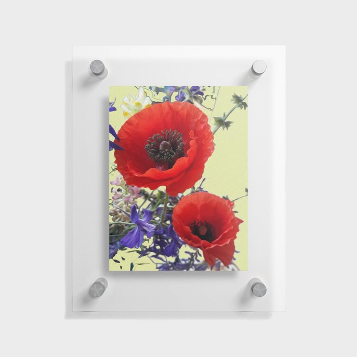 Poppy sunshine Floating Acrylic Print