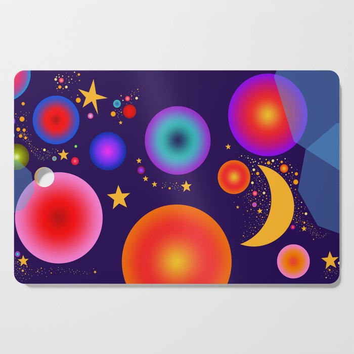 60s galaxy  Cutting Board