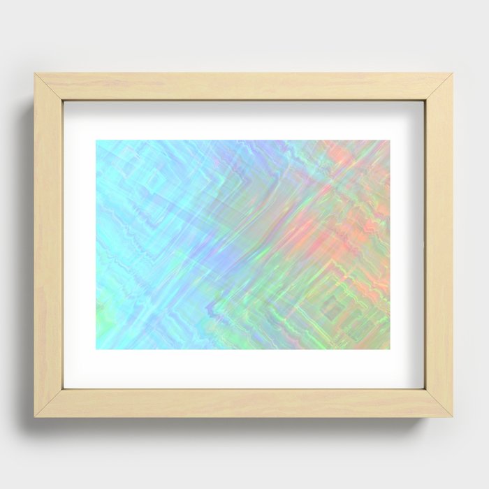 Abstract geometric shapes Recessed Framed Print