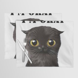 Hungry Cat Funny Hoodie Sweater Placemat