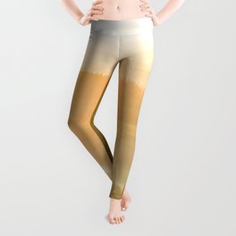 Italian Country // A Modern Artsy Style Graphic Photography of Farm Land Vineyards Washed out Sunset Leggings
