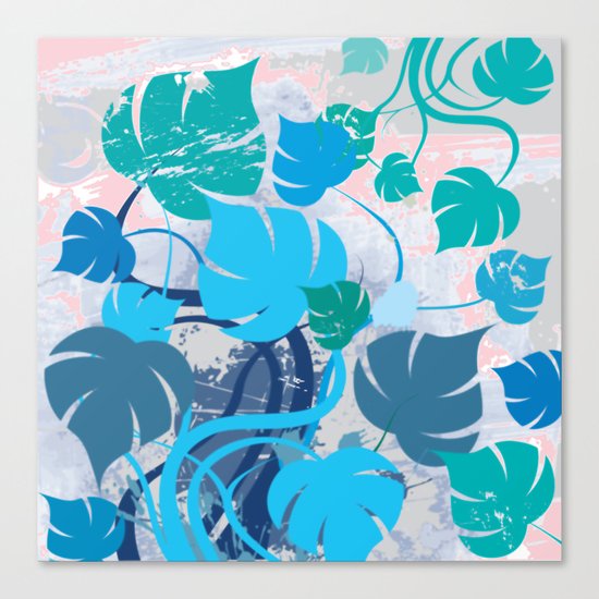 Monstera cavalcade Canvas Print