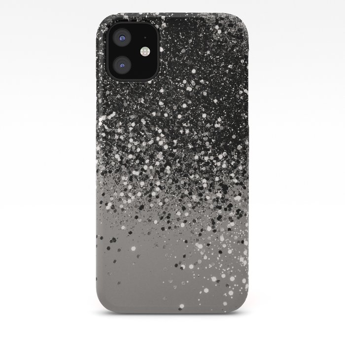 Silver Gray Glitter 1 Shiny Decor Art Society6 Iphone Case By