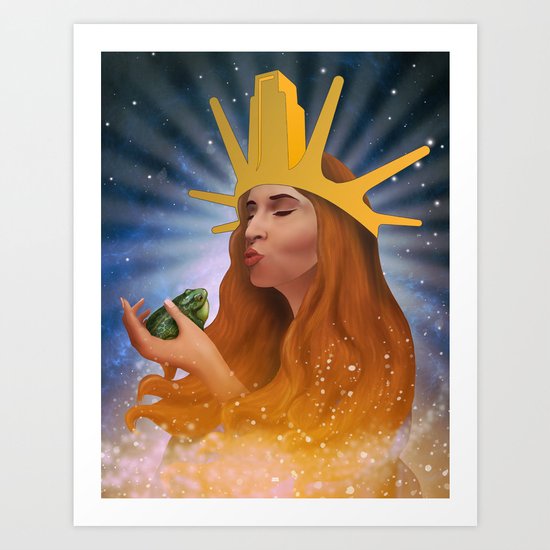 Princess Kiss Art Print
