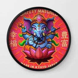 Ganesha Safety Matches Wall Clock