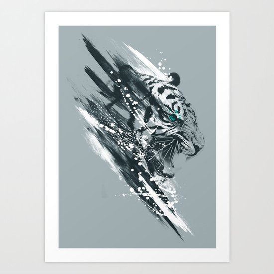 white tigra Art Print