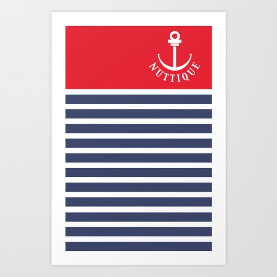Nuttique Red/Blue Art Print