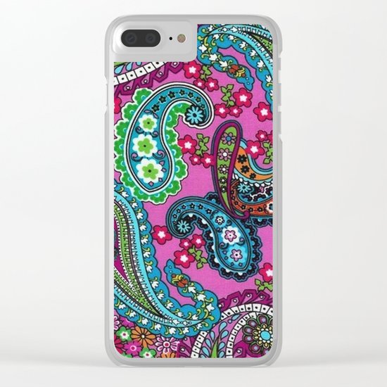 Floral Paisley Pattern 03 Clear iPhone Case