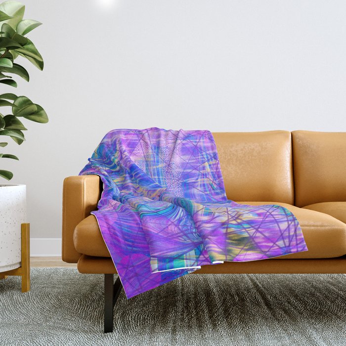 Perspective Shift Tropical  Throw Blanket