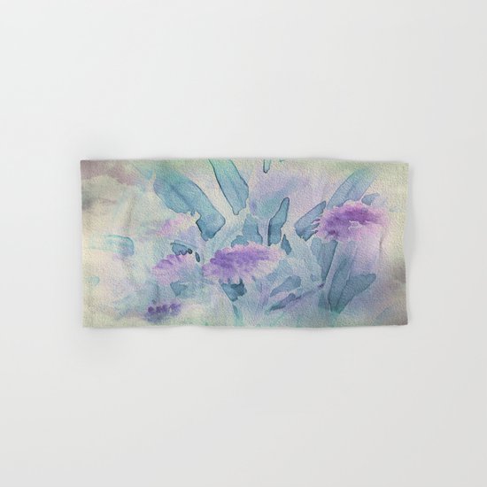 Heavenly Lavender Water Color Floral Hand & Bath Towel