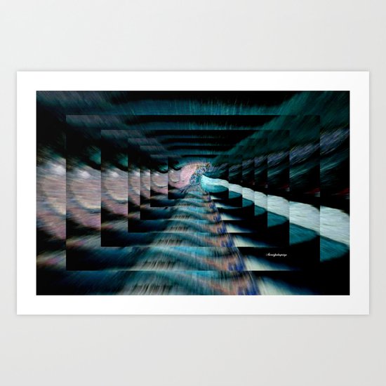 WALKING THE STEPS OF TIME Art Print
