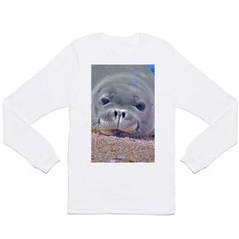 Baby Hawaiian Monk Seal by WordWorthyPhotos Long Sleeve T-shirt