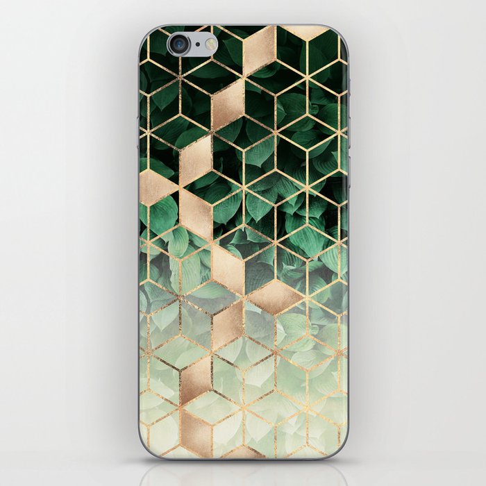 Leaves And Cubes iPhone Skin