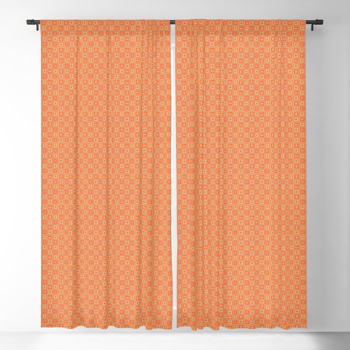 children's pattern-pantone color-solid color-orange Blackout Curtain