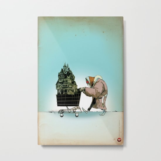 Glue Network Print Series "Homelessness" Metal Print