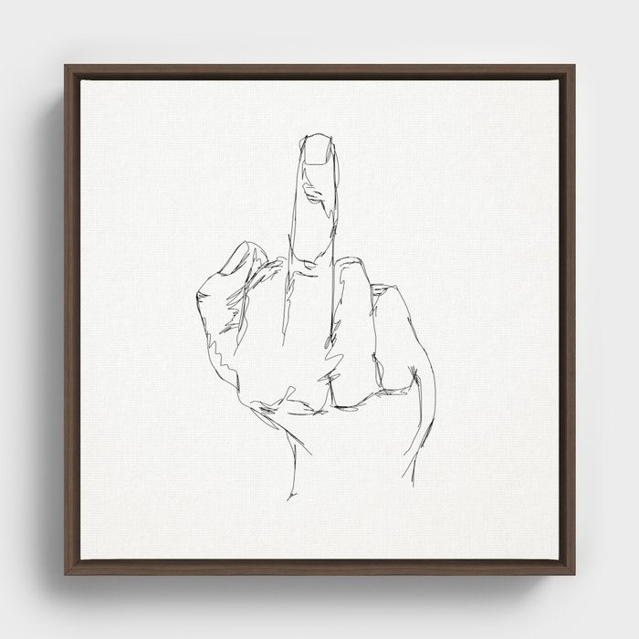 THINGS COLLECTION | MIDDLE FINGER Framed Canvas