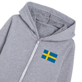 Swedish Flag of Sweden Kids Zip Hoodie