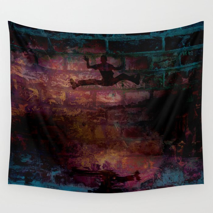 A Lively Silhouette Wall Tapestry