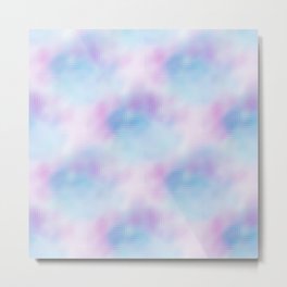 Pink Blue Iridescent Pattern Metal Print