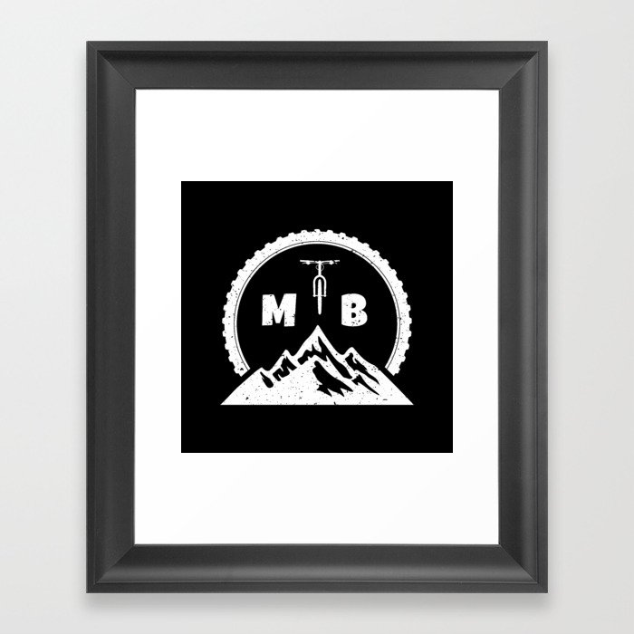 Mountain Bike Berg Bicycle Biker Framed Art Print