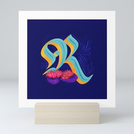 Aquatic Alphabet: Red Waratah Anemone Mini Art Print