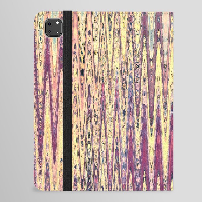 Soft Yellow And Berry Pink Abstract iPad Folio Case