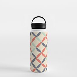 Retro mid century colorful flower of life 2 Water Bottle