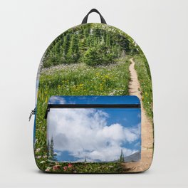 Valley,mountains,peaceful nature  Backpack