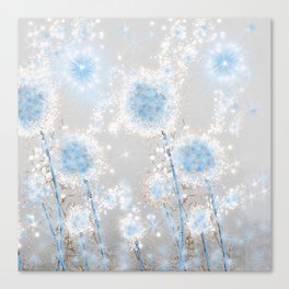 Dandelions in Blue Canvas Print