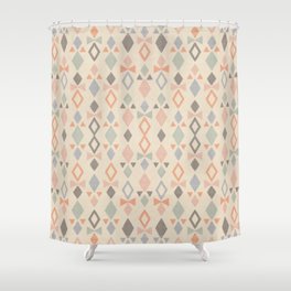 Bohemian Kaleidoscope: Vibrant Geometric Delight Shower Curtain