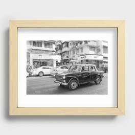 Mumbai Cab Ride Recessed Framed Print