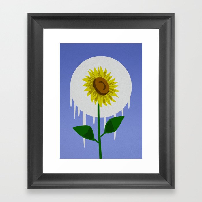 Sunflower in the Moon Framed Art Print